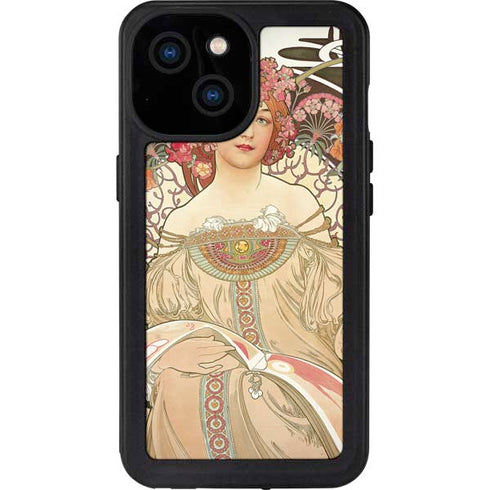 Alphonse Mucha Reverie 1897 iPhone 15 Waterproof Case